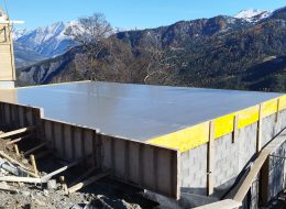 Coulage de la dalle en béton armé